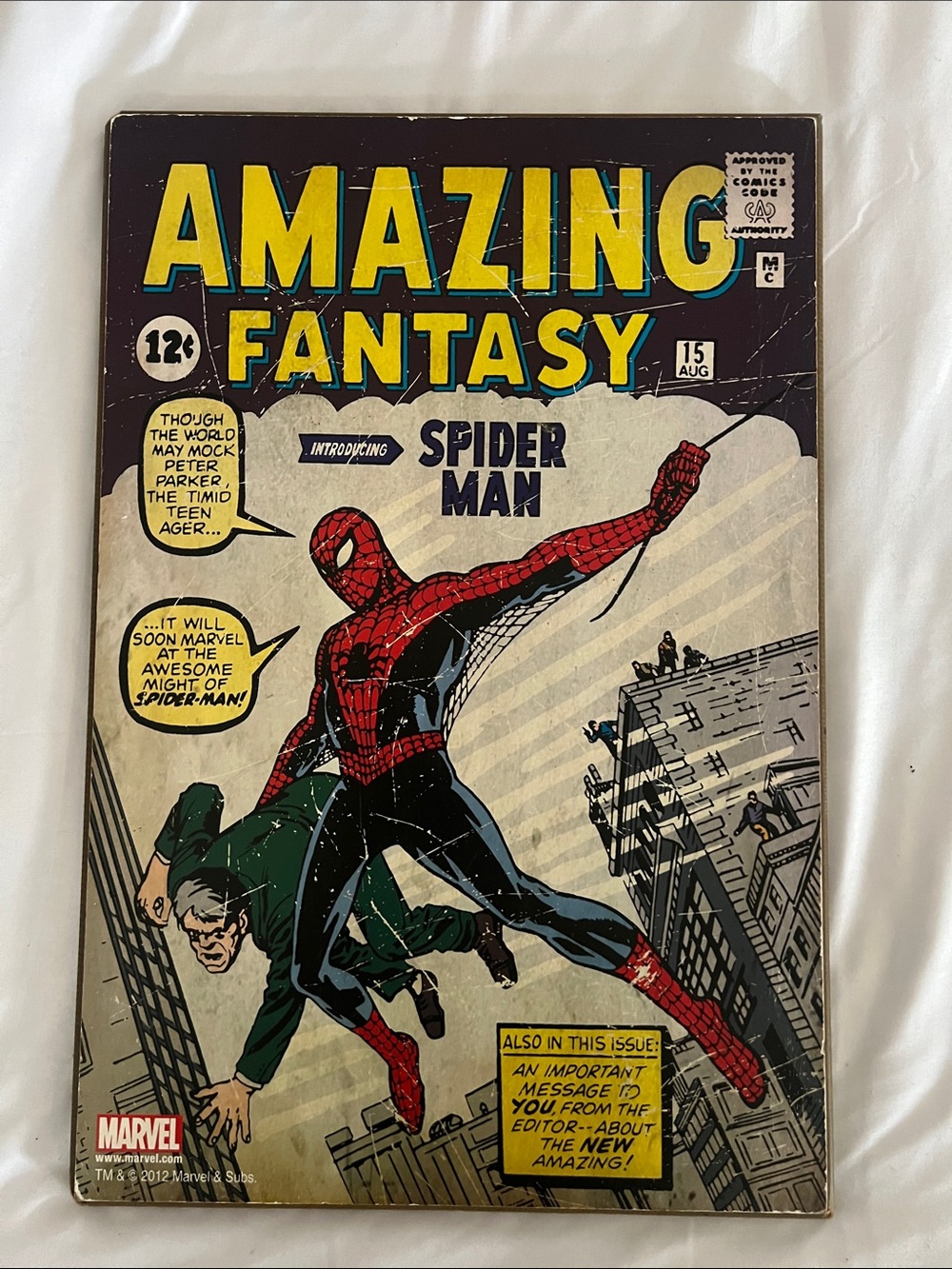 Marvel Amazing Fantasy Spider-Man Wall Art - Red, Black, Yellow, Cream